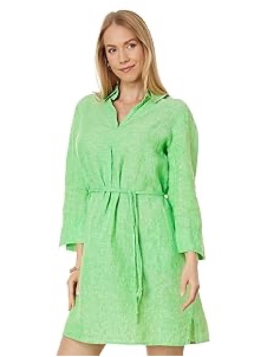 Lilly Pulitzer Dresses & Skirts - NWT Lilly Pulitzer Pilar Tunic Linen Dress Gecko Green/Resort White XS